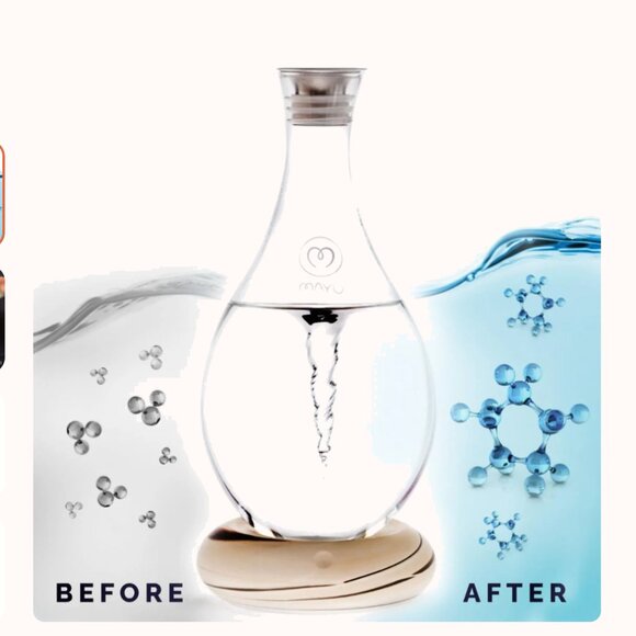 Mayu Swirl Structured Water Carafe and Base - Picture 5 of 16